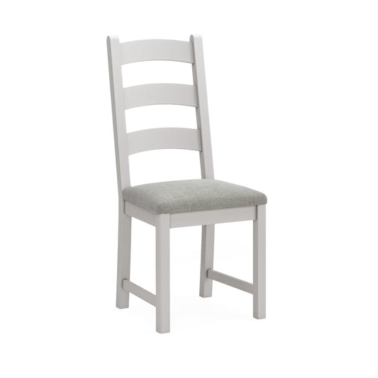 Salcombe Ladder Dining Chair - Light Grey - Multiple Cushion Options