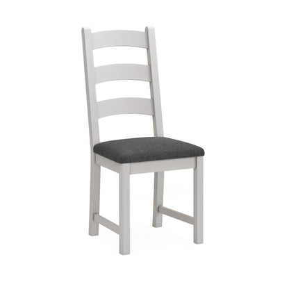 Salcombe Ladder Dining Chair - Light Grey - Multiple Cushion Options