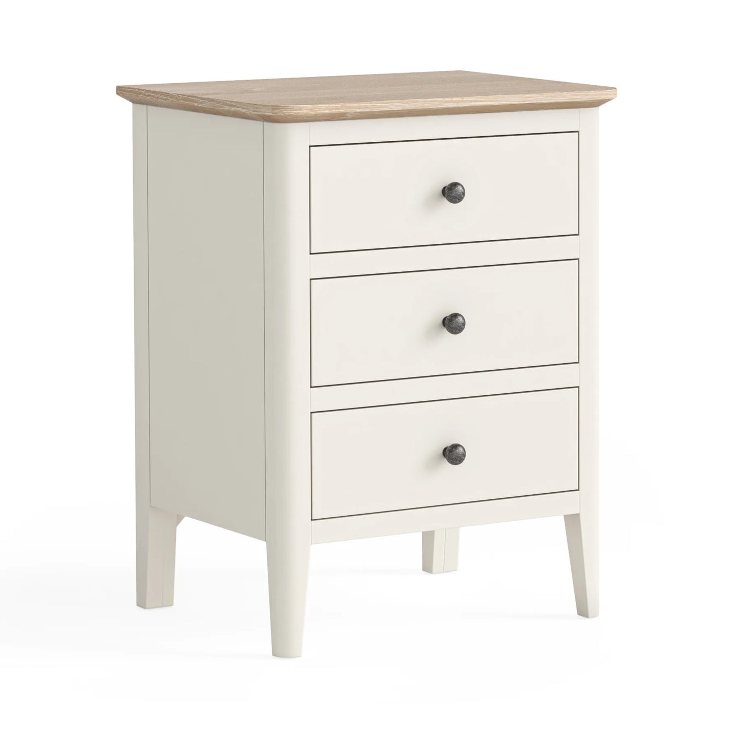 Marlow 3 Drawer Bedside Locker - Coconut Milk