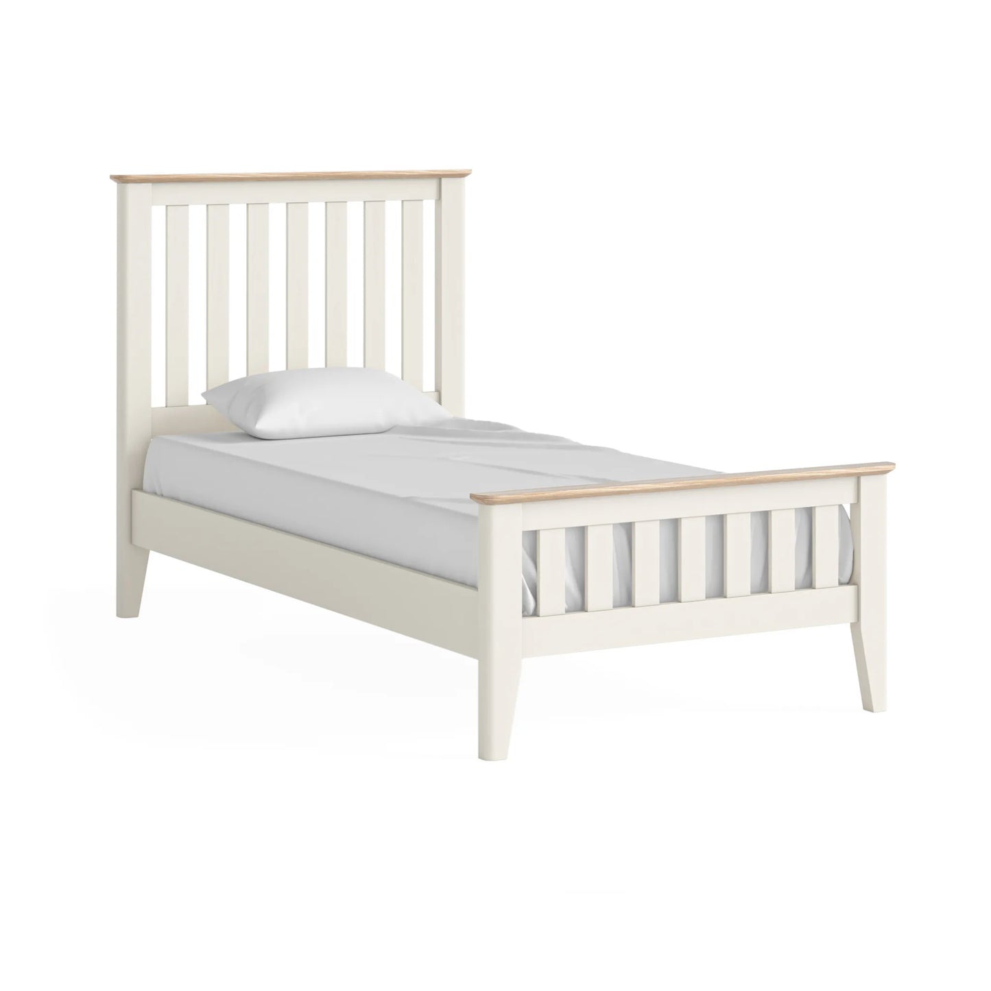 Marlow Slatted Bed Frame - Coconut Milk - Multiple Sizes