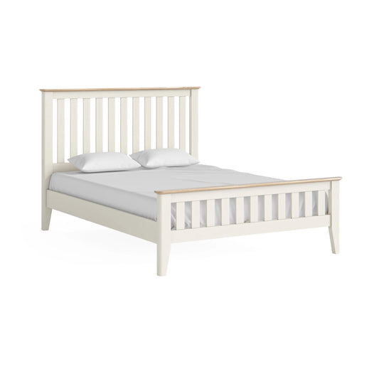 Marlow Slatted Bed Frame - Coconut Milk - Multiple Sizes