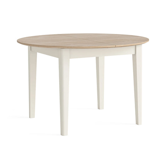 Marlow Round Extending Dining Table - Coconut Milk