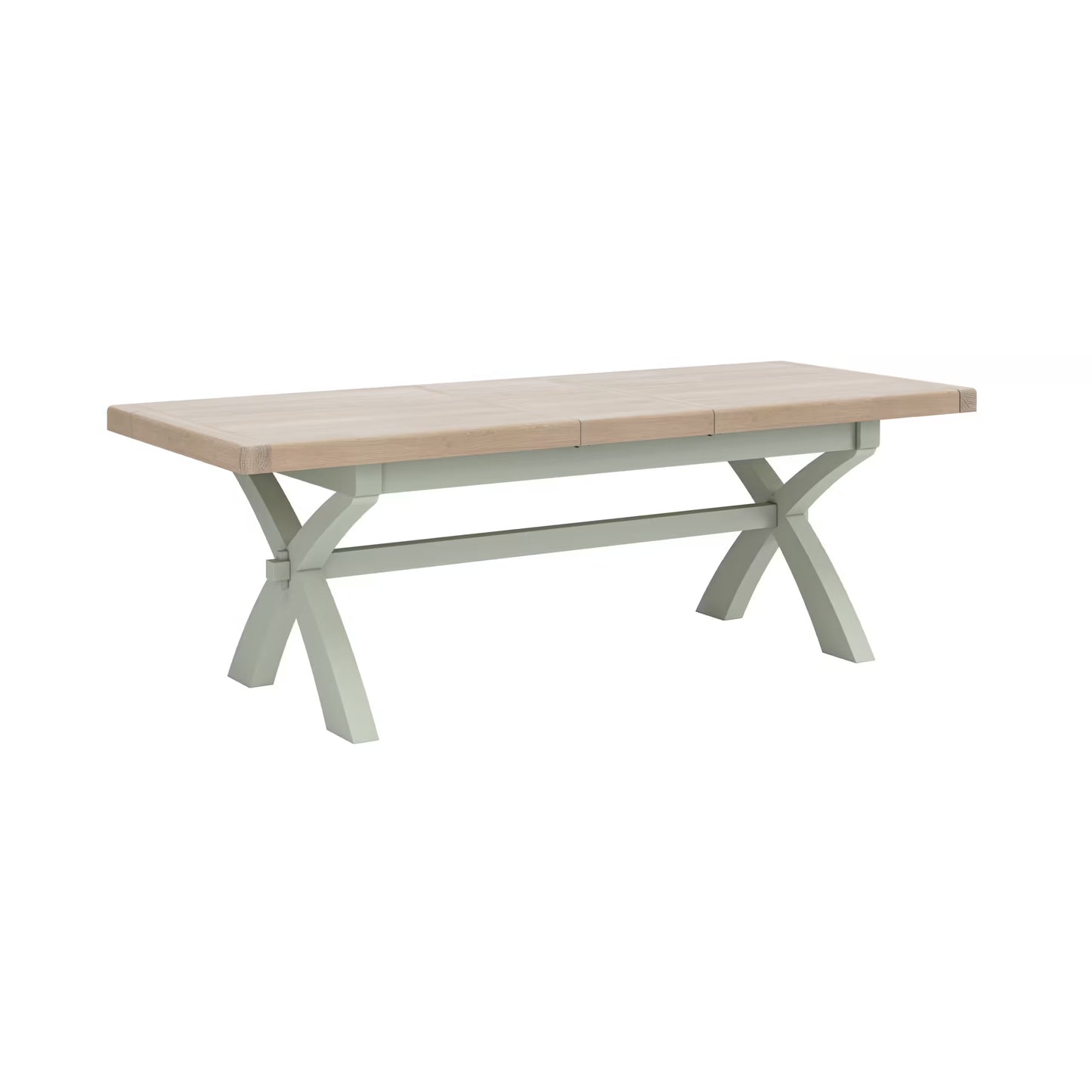Salcombe Cross Leg Extendable Dining Table - Sage