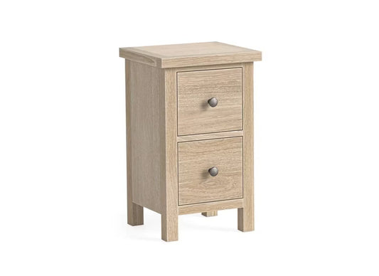 Modern Country Narrow Bedside Locker - Oak