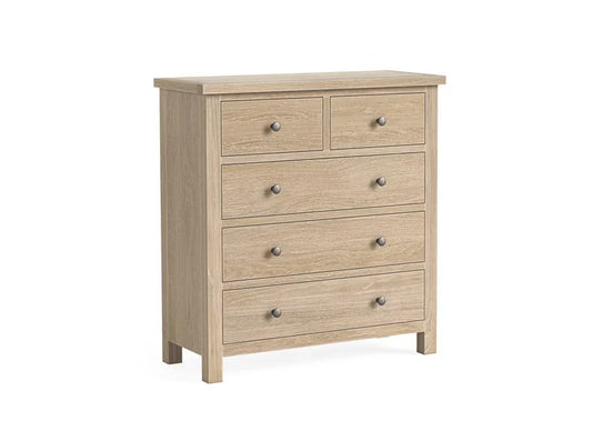 Modern Country 2 Over 3 Chest - Oak