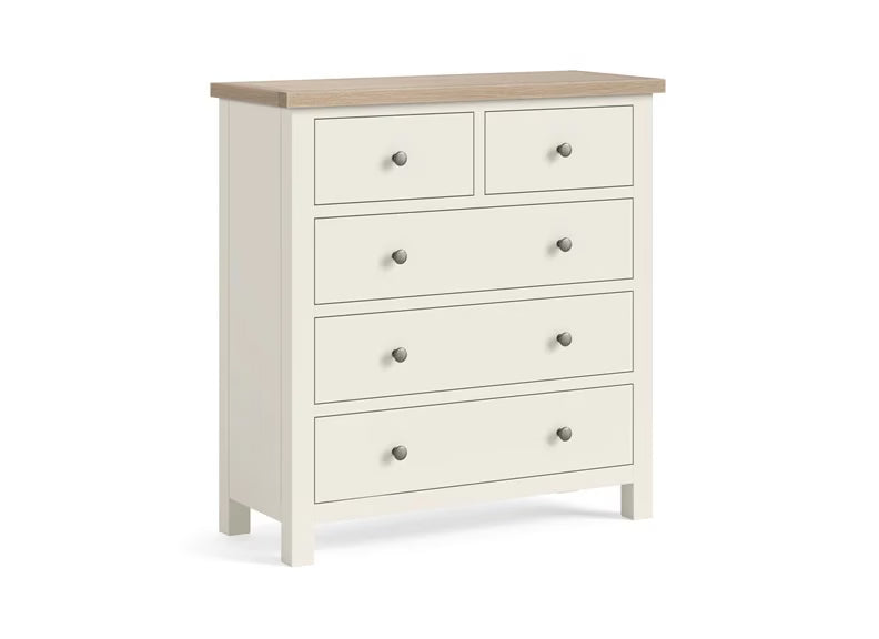 Modern Country 2 Over 3 Chest - Coconut White