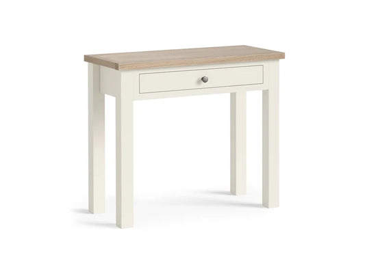 Modern Country Single Drawer Desk - Coconut White