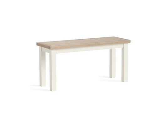 Modern Country Bench - Coconut White