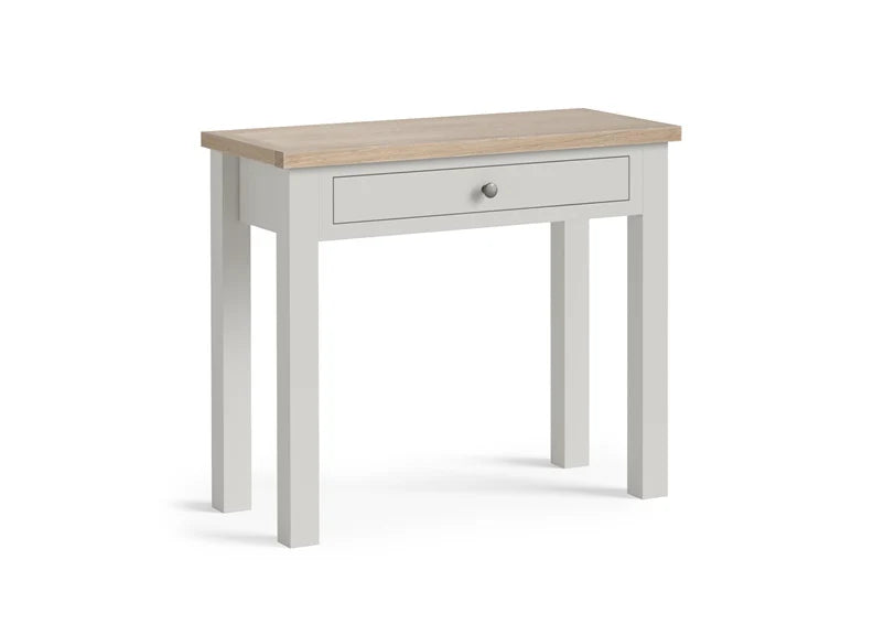 Modern Country Single Drawer Desk - Stone Grey
