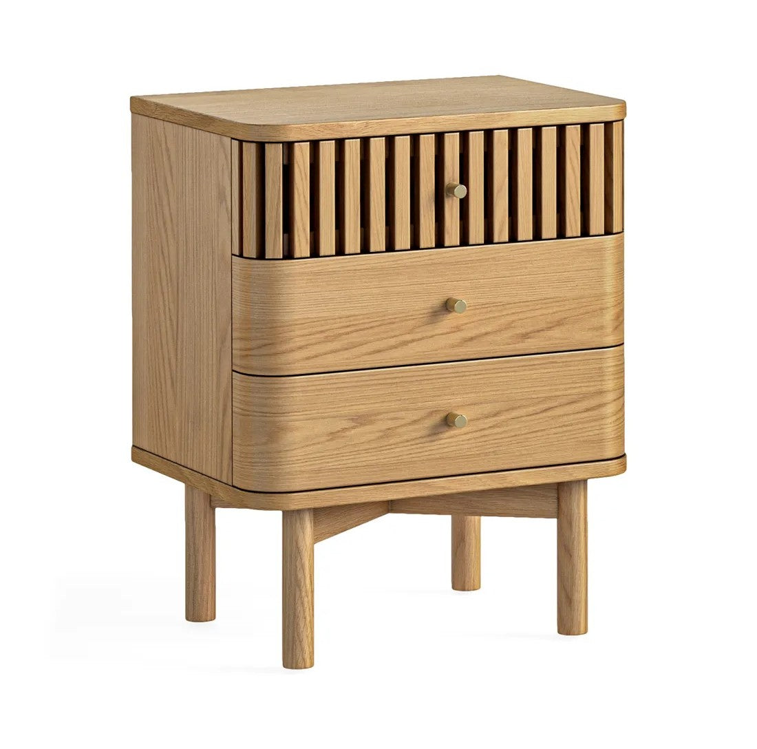Soho 3 Drawer Bedside Locker - Natural