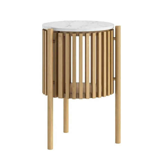 Soho Story Side Table - Natural w/ Marble Top