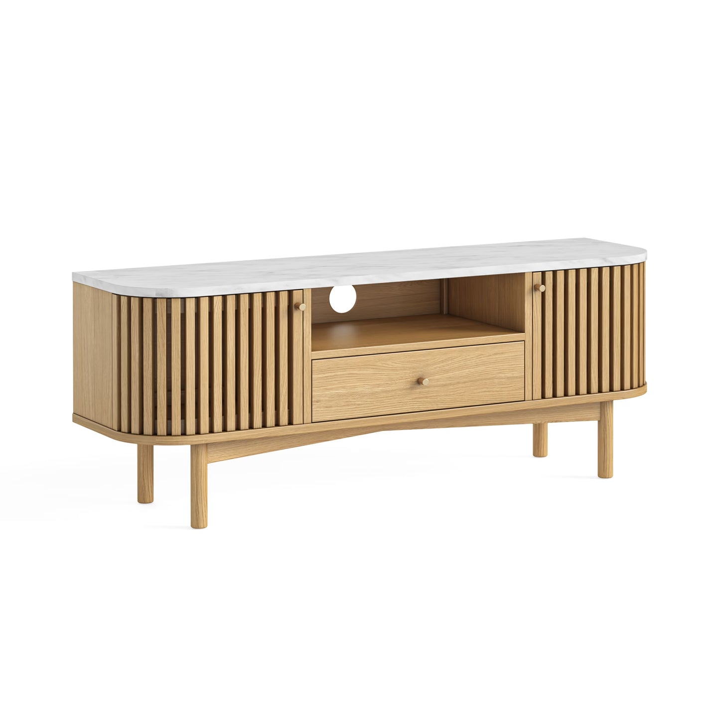 Soho TV Unit - Natural w/ Marble Top - Multiple Sizes