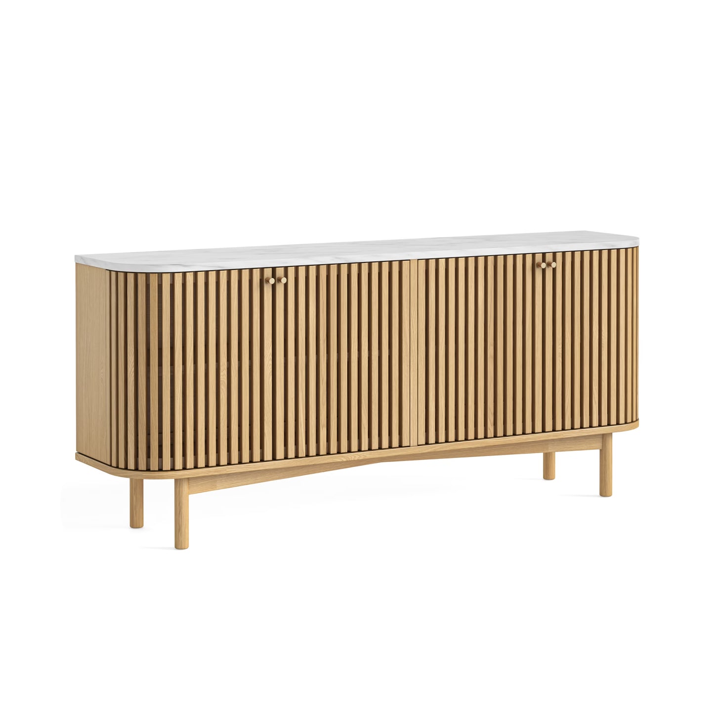 Soho Sideboard - Natural w/ Marble Top - Multiple Sizes