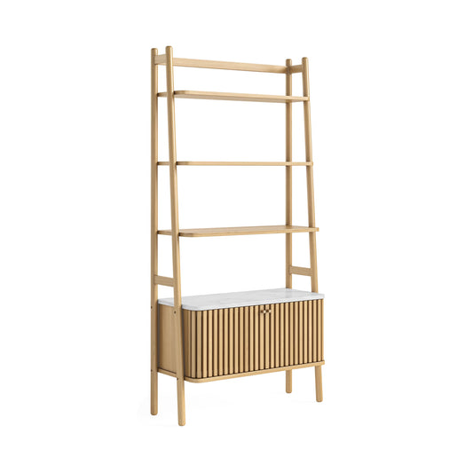 Soho Bookcase - Natural w/ Marble Top