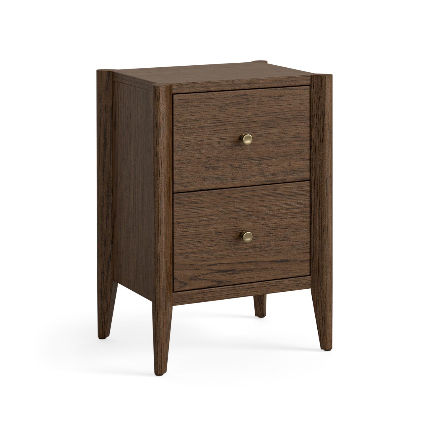 Paris 2 Drawer Bedside Locker - Brown
