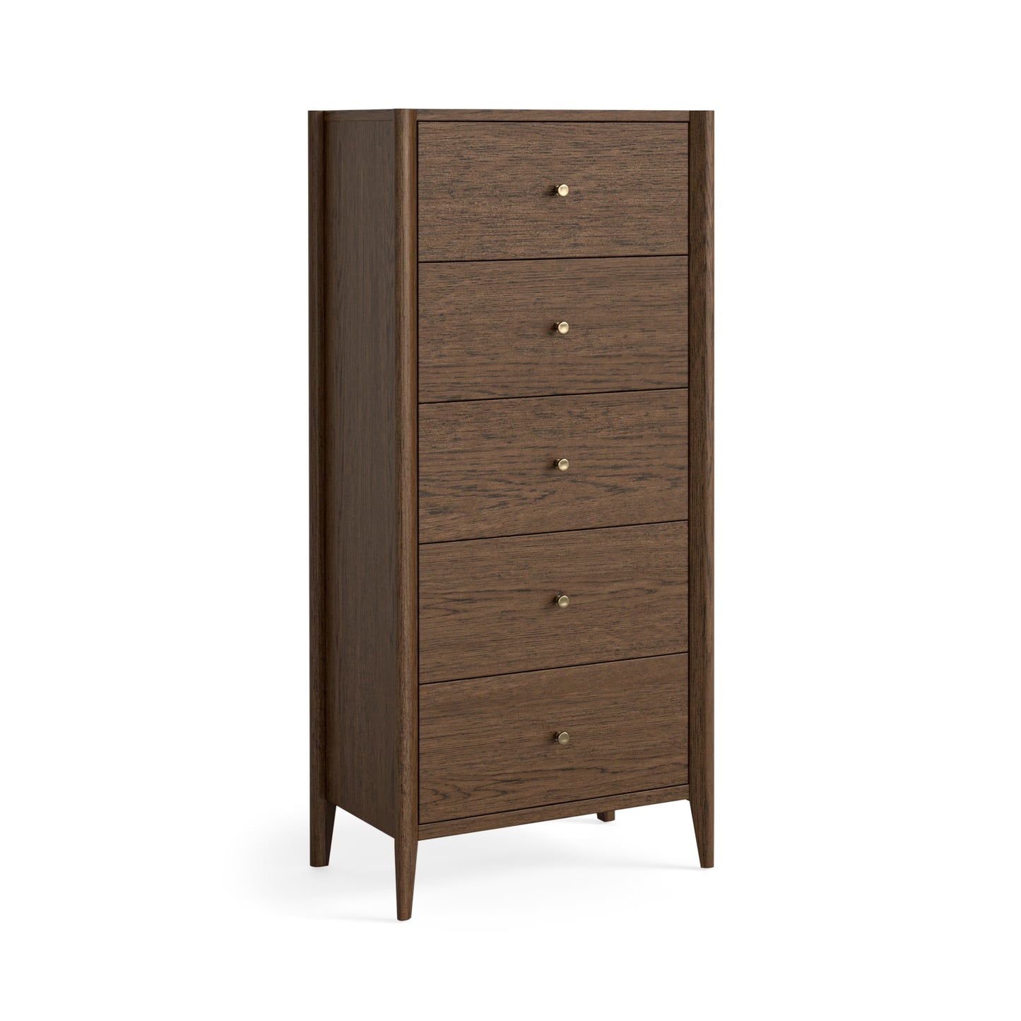 Paris 5 Drawer Tallboy - Brown