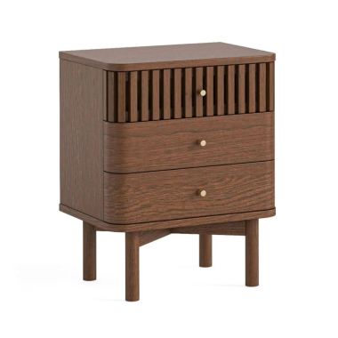 Soho 3 Drawer Bedside Locker - Brown