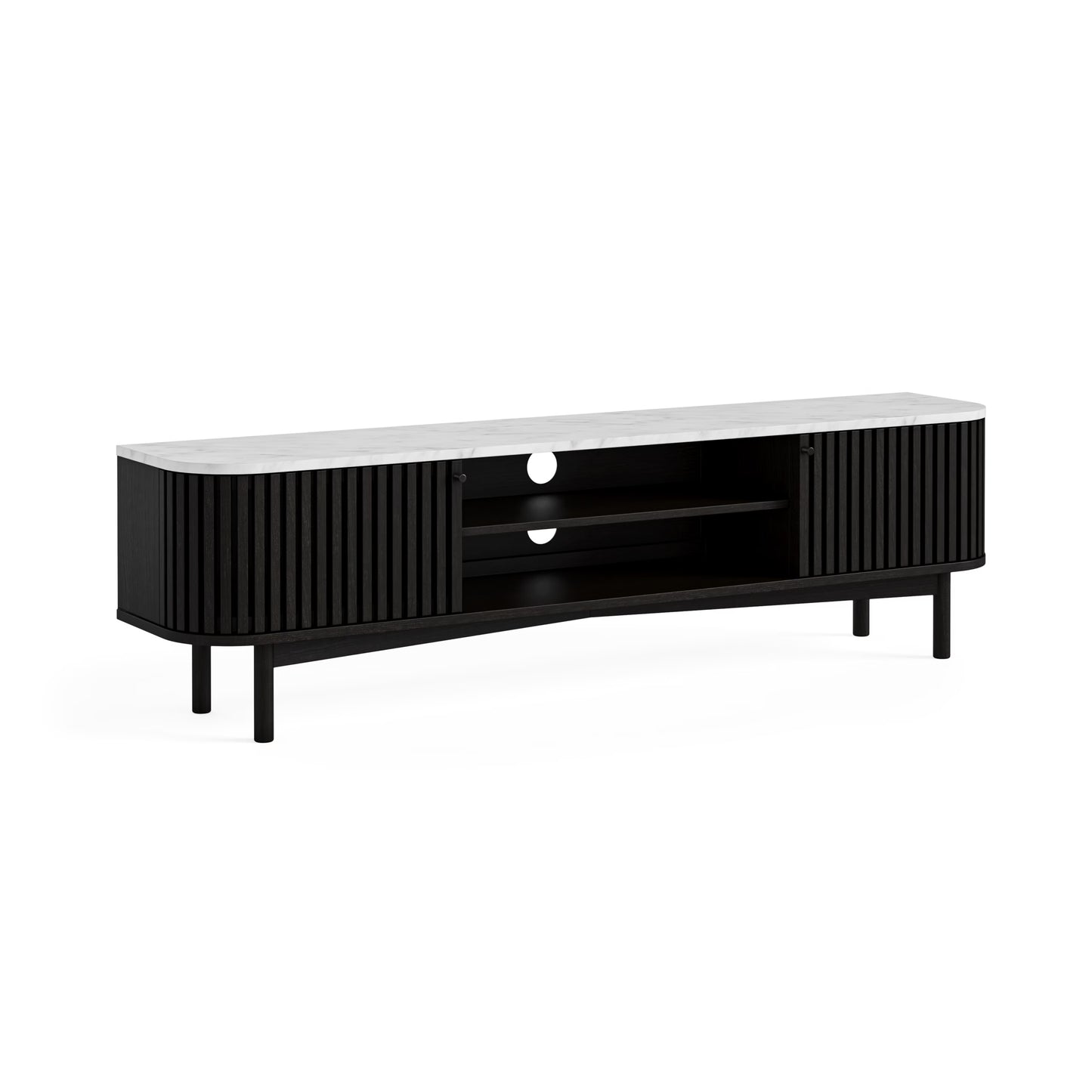 Soho TV Unit - Black w/ Marble Top - Multiple Sizes