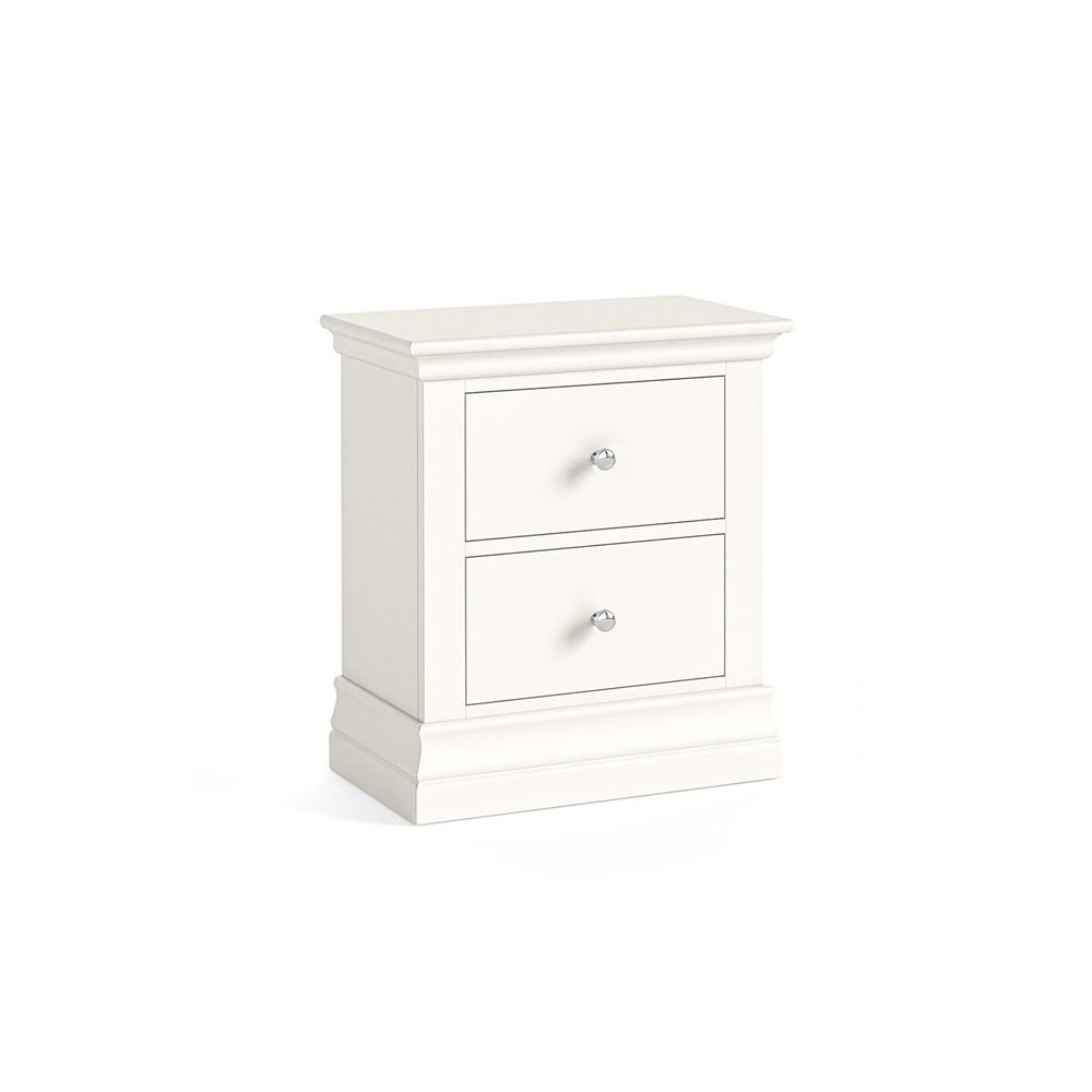 Burgundy 2 Drawer Bedside Locker - Coconut Milk