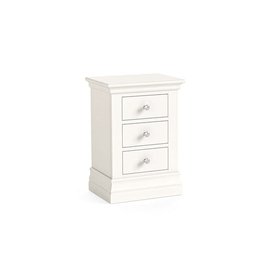 Burgundy 3 Drawer Bedside Locker - Coconut Milk
