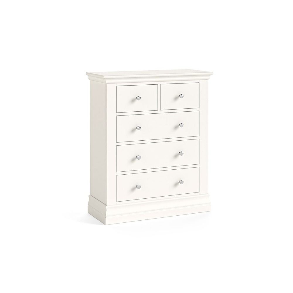 Burgundy 2 Over 3 Chest of Drawers - Coconut Milk