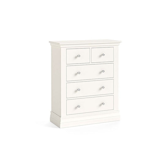 Burgundy 2 Over 3 Chest of Drawers - Coconut Milk