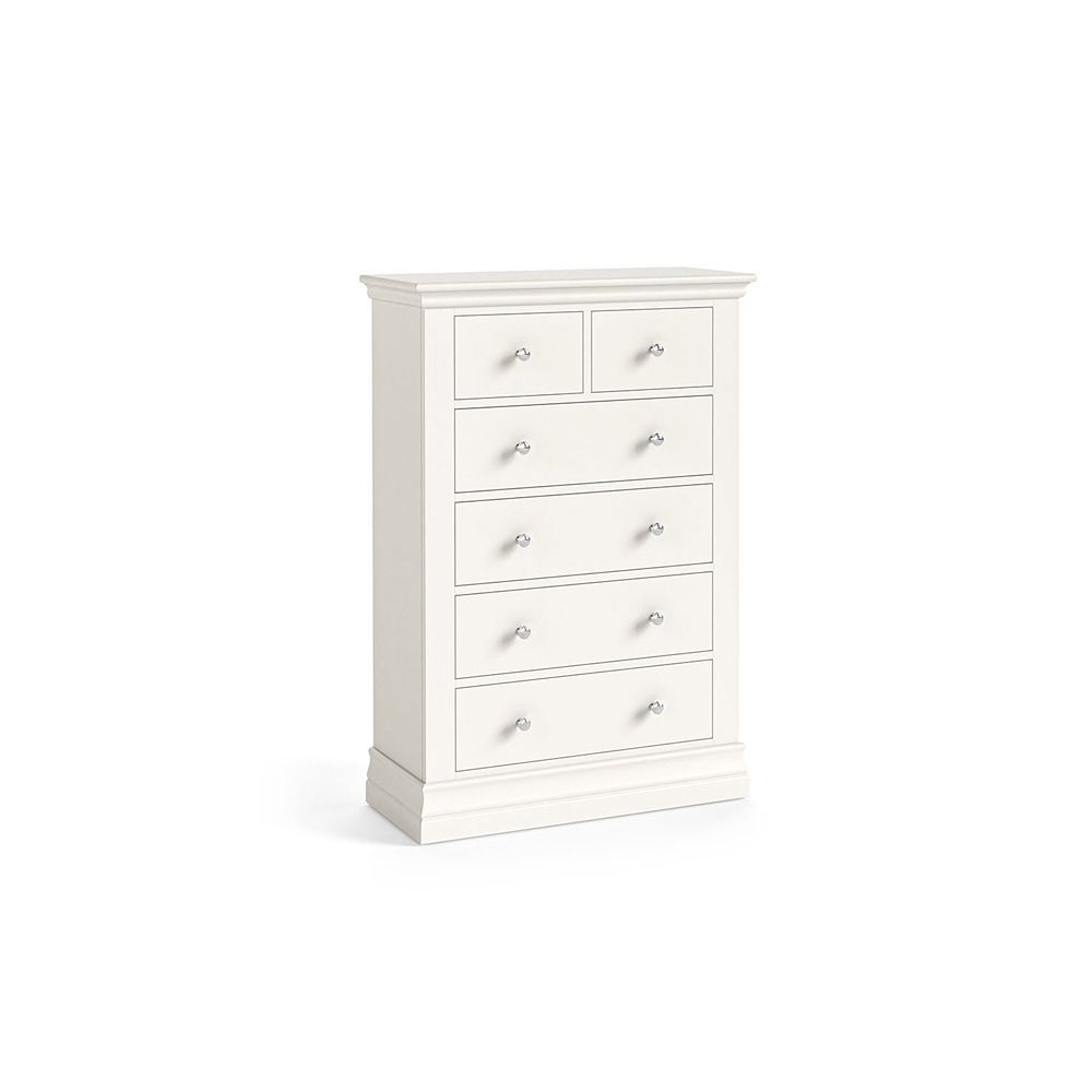 Burgundy 2 Over 4 Chest of Drawers - Coconut Milk