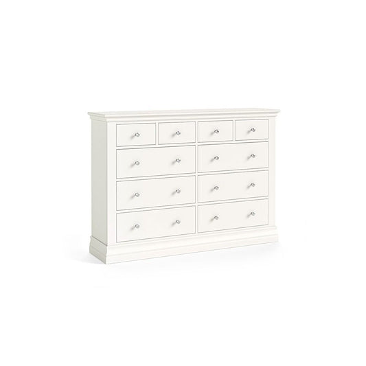 Burgundy 4 Over 6 Chest of Drawers - Coconut Milk