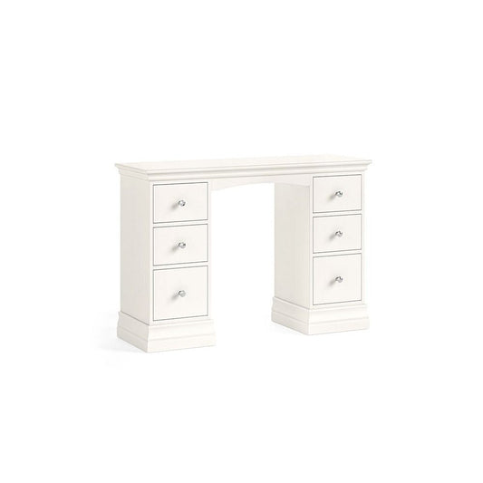 Burgundy Double Pedestal Dressing Table - Coconut Milk