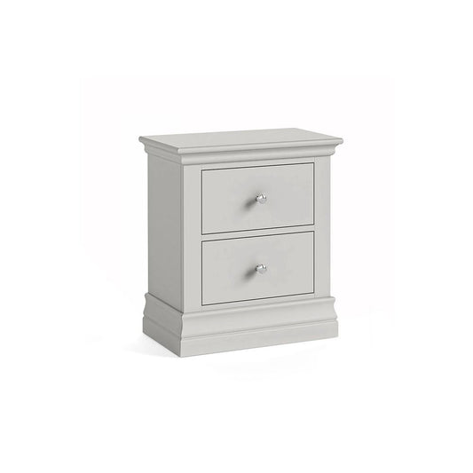 Burgundy 2 Drawer Bedside Locker - Grey
