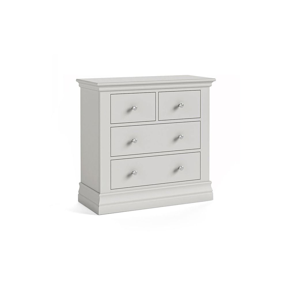 Burgundy 2 Over 2 Chest of Drawers - Grey