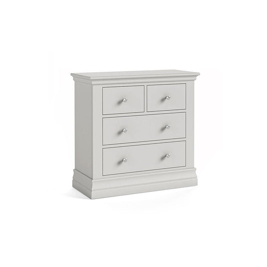 Burgundy 2 Over 2 Chest of Drawers - Grey