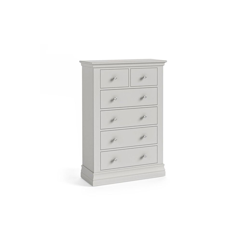 Burgundy 2 Over 4 Chest of Drawers - Grey
