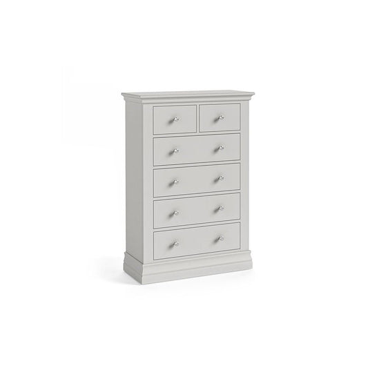 Burgundy 2 Over 4 Chest of Drawers - Grey