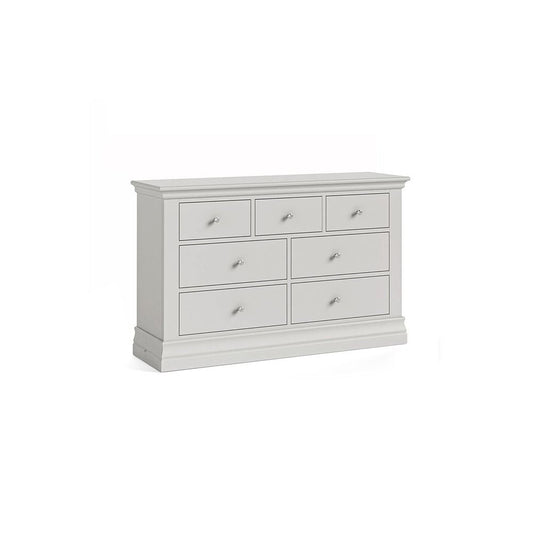 Burgundy 3 Over 4 Chest of Drawers - Grey
