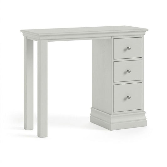 Burgundy Single Pedestal Dressing Table - Grey