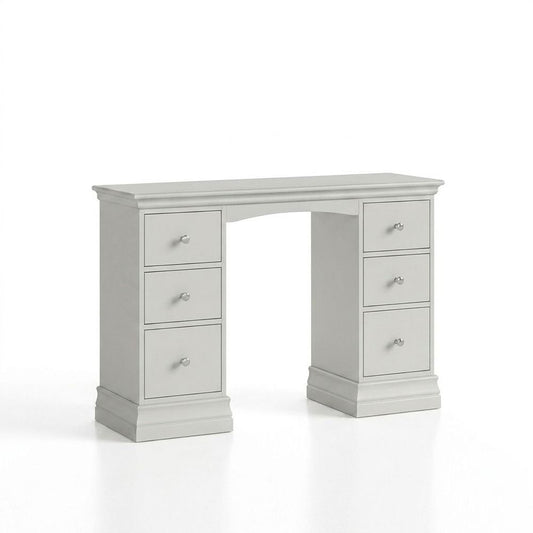 Burgundy Double Pedestal Dressing Table - Grey