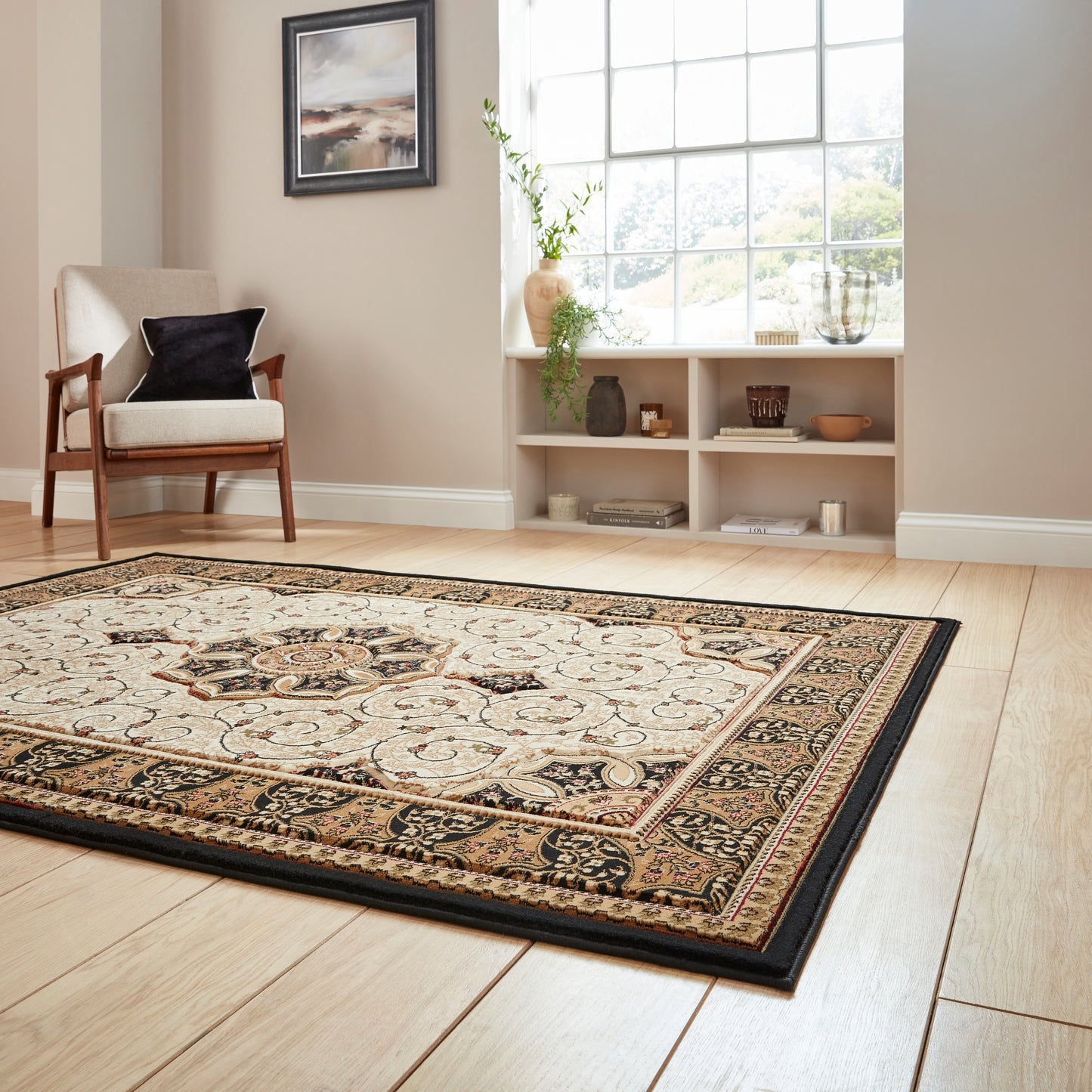 Heritage Rug - Black/Cream