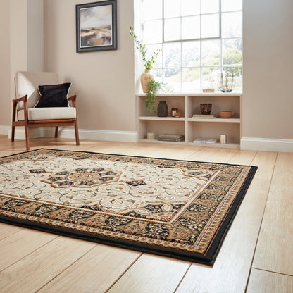Heritage Rug - Black/Cream