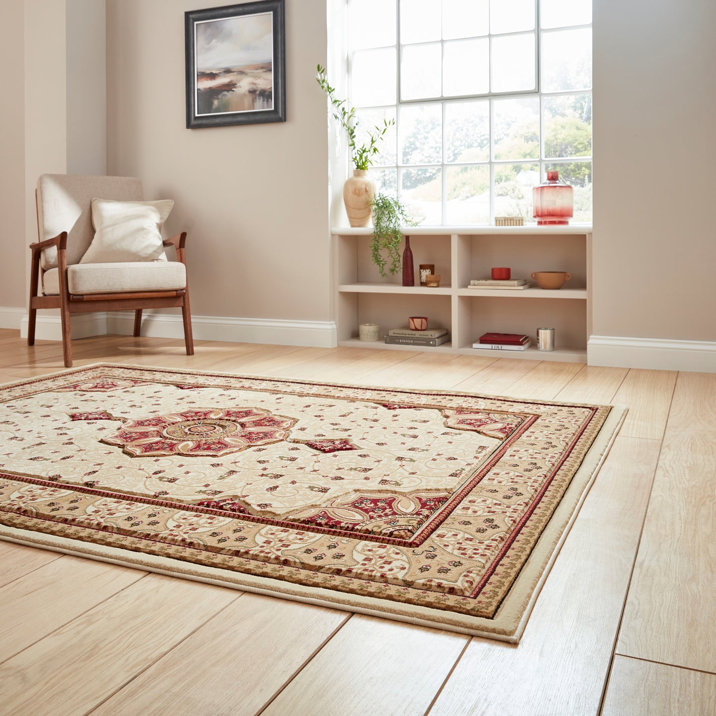 Heritage Rug - Cream/Red