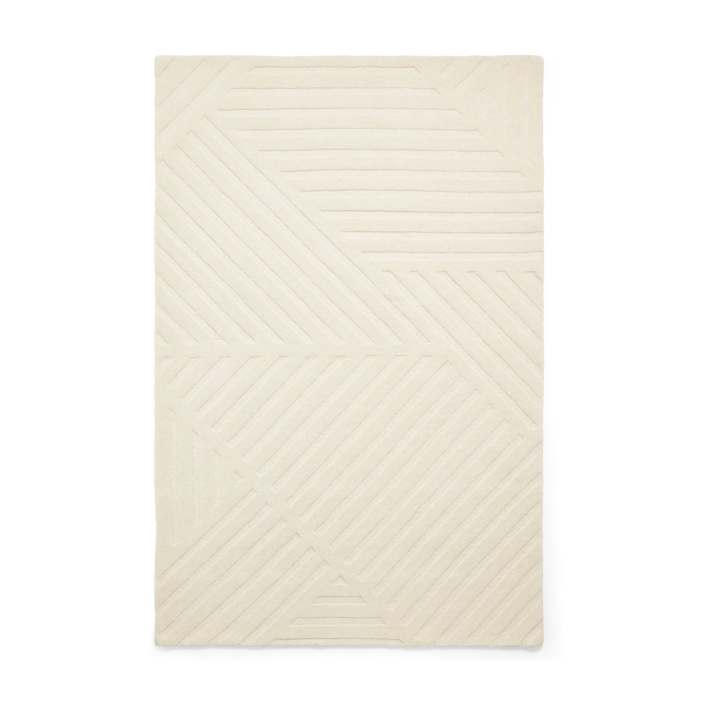 Hudson Bay Rug - Linear Pattern Cream