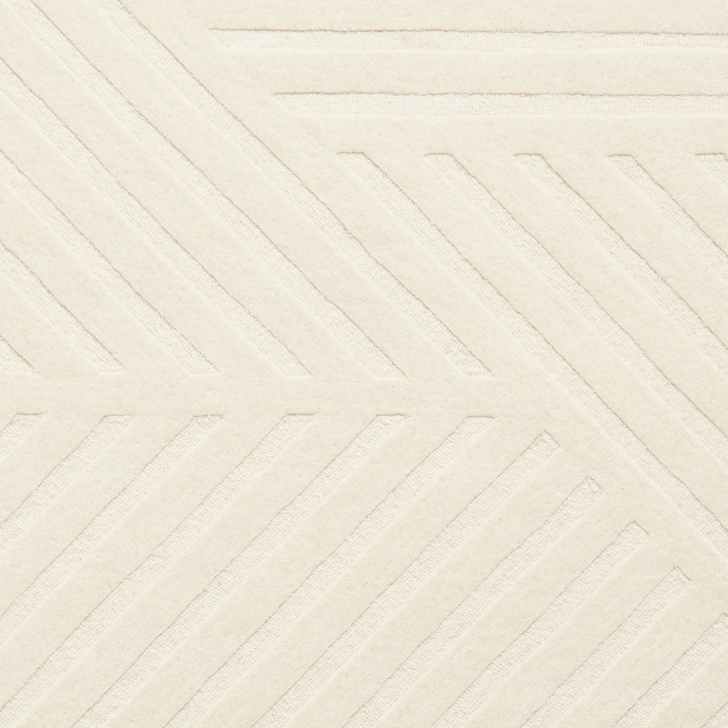 Hudson Bay Rug - Linear Pattern Cream