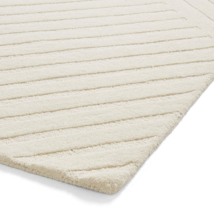 Hudson Bay Rug - Linear Pattern Cream