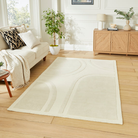 Hudson Bay Rug - Circular Pattern Cream