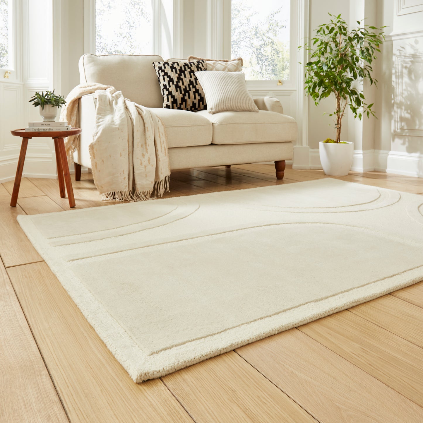 Hudson Bay Rug - Circular Pattern Cream