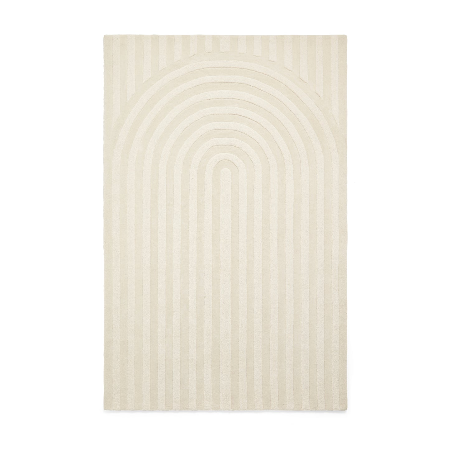 Hudson Bay Rug - Arched Stripe Pattern Cream