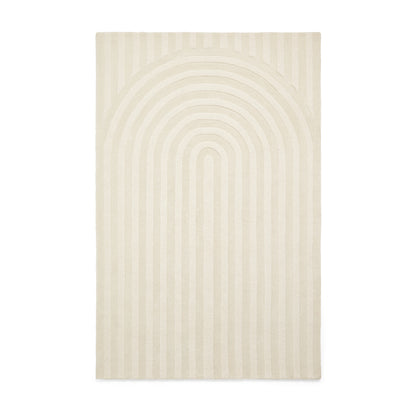 Hudson Bay Rug - Arched Stripe Pattern Cream