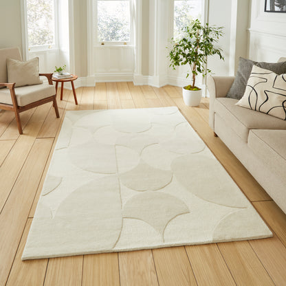 Hudson Bay Rug - Sculpted Arc Pattern Cream