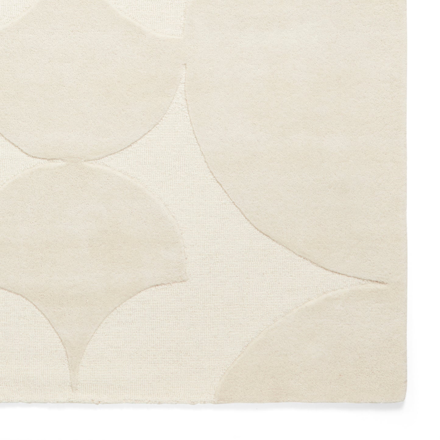 Hudson Bay Rug - Sculpted Arc Pattern Cream