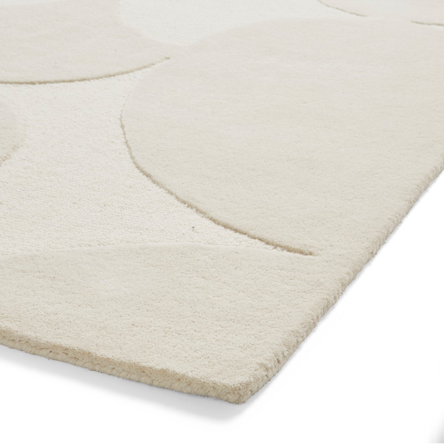 Hudson Bay Rug - Sculpted Arc Pattern Cream